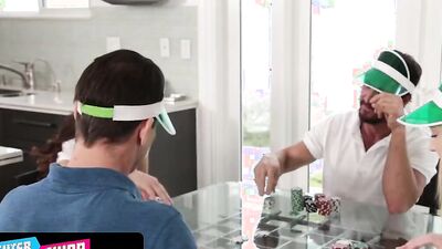Losing your stepdaughter's pussy playing poker
