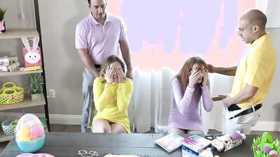 Slutty Bunnies Cecelia Taylor And Katie Kush Suck On Dicks