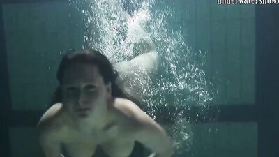 Siskina And Polcharova Strip Nude Underwater