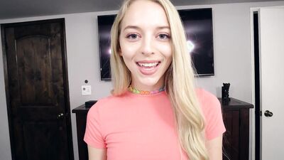 Petite Stepsis Lily Larimar Sucking Huge Hard Cock Before Guy Fucked Her
