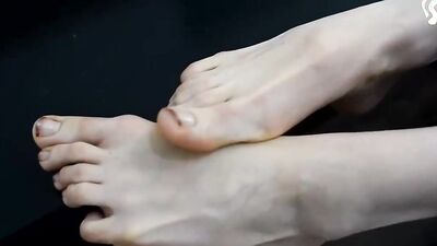 Sexy colleague foot worship fantasy