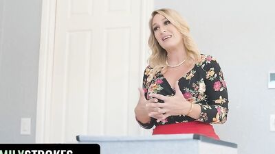 Family Strokes - Big Titted Step Mom And Step Sister Fucked Hard By Lucky Stud And Share His Cum