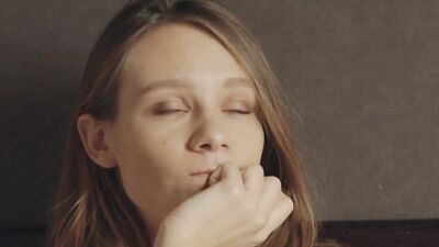 Girl plays out her wild bondage fantasies as she masturbates