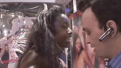 Amateur fantasies with an interracial white cock