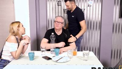 DADDY4K. Beautiful Hungarian sweetie Lulu Love cheats with BFs stepdad