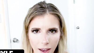 Horny Blonde Milf Stroking Her Pussy Passionately