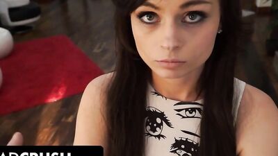 Dad Crush - Naughty Girl Lets Stepdad Stick His Dirty Fingers Inside Her Pussy If He Keeps It Secret