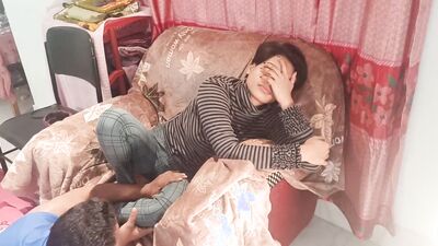 facial for sweet step-sister threesome sex Bengali A girl two boys