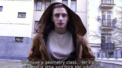 TUTOR4K. Debtor watches the stud having sex with his blue-eyed stepmom
