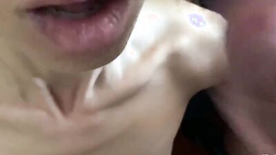 Morning sex and blowjob from my stepsister///