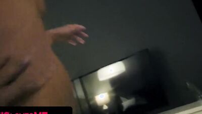 Sexy Brunette Stepsis Strips And Fucks Her Perv Stepbro