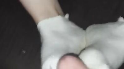 Step daddy loves my dirty sweaty ankle socks on his hard cock
