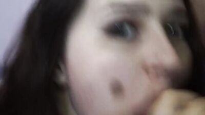 Brunette stepsister gets a hardcore shafting after sucking