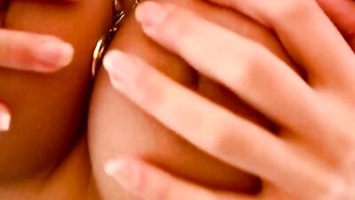Busty stepsister gives a fantastic footjob on cam