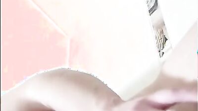 Stepdaughter teases with her pussy in the shower