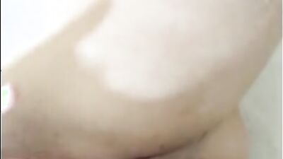Stepdaughter teases with her pussy in the shower