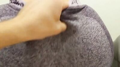Ex Girlfriend Ridding Dick With Ripped Gymshark Leggings Before Training