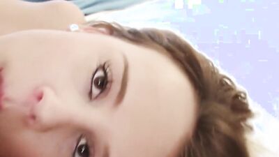 Mesmerizing stepsister teases before sucking him off
