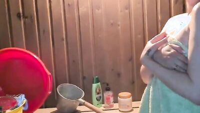 Don't cum inside me son, I don't want to get pregnant. Son fucks his stepmom in the bath