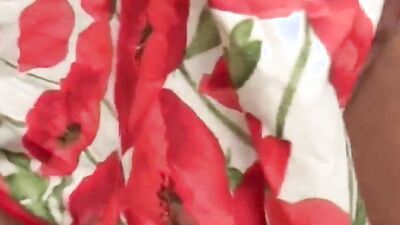 Brunette has amateur sex by fucking in threesome with stepbrothers