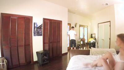 Step Sister Cums Hard On Lucky Step Bro Dick