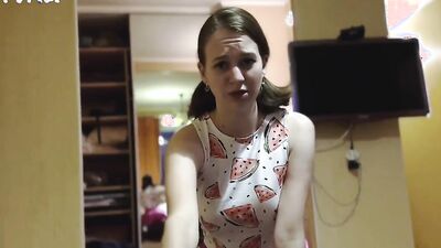 My stepsister thought that after sex I would buy her a dress