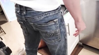 Asian Girl Gets Stuck and Fucked