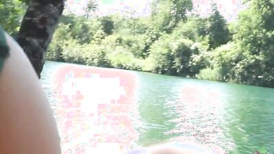 Passionate public creampie at the lake - TABOO