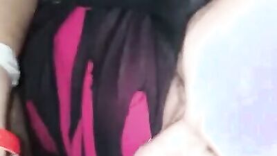 Sister sucking and fucking stepbrother in moms back seat