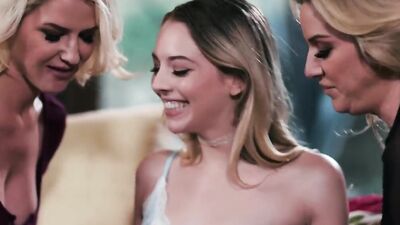 MOMMY'S GIRL - Hot Teen Lily Larimar Wildly Fingers Hard Her 2 Stacked Stepmoms