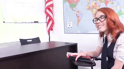 Nerdy Red Head Sister Fucks Step Brother In Class Room - Big Red