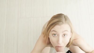 CUM4K Blonde Dirty Talking Step Sister Filled Up With Multiple Oozing Creampies
