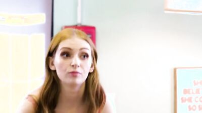 Ginger lesbian girl having sex with neighbor cafe's barista