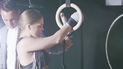 The filthiest fetish of this busty blonde slave came true
