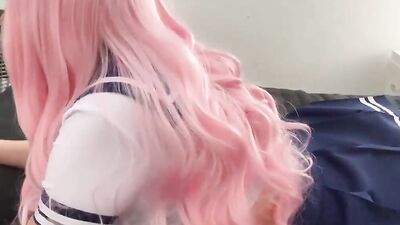 I fucked my cosplay step sis while playing videogames