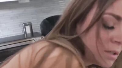 step-son bends mother over to give his gift