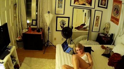 lesbian teen step sis caught giving her pussy a massage trying to squirt