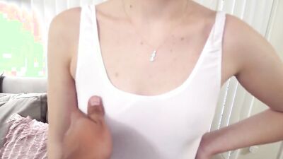 Smoking hot chick is riding a lad's prick in a POV