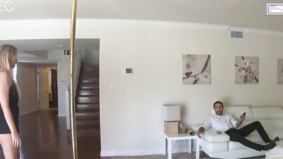Naughty blonde is spanked and fucked by her horny partner