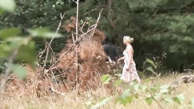 busty stepmom loves sex in nature