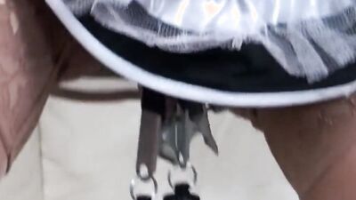 Close-up video of a chick sucking and riding horny dude's cock