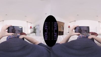 Gabbie Carter is riding her stepbrother's prick in this VR