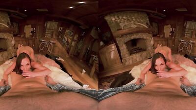 Aidra Fox is riding her lover's hard prick in this hot VR