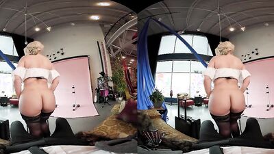 Bridgette B is riding a lucky fella's cock in this VR