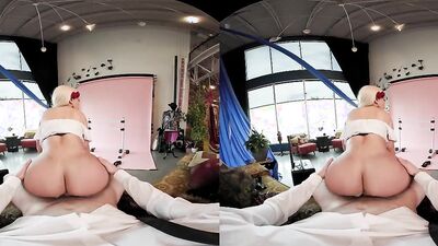 Bridgette B is riding a lucky fella's cock in this VR