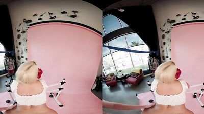 Bridgette B is riding a lucky fella's cock in this VR