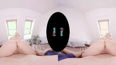Angel Wicky is riding horny dude's cock in a VR