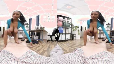 Tina Fire is riding hard cock in this homemade VR