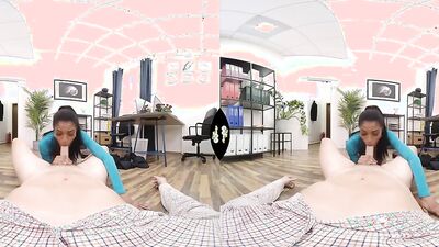 Tina Fire is riding hard cock in this homemade VR