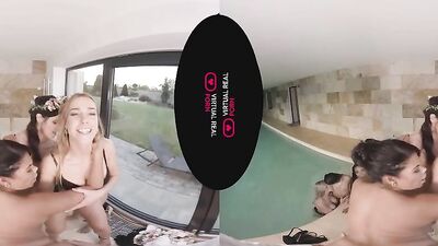 Cock hungry dolls are having fun in a hot VR orgy